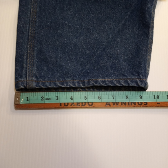 Vintage Union Made Carhartt Double Knee Jeans Sz 46 w/ Suspender Buttons - Picture 10 of 12